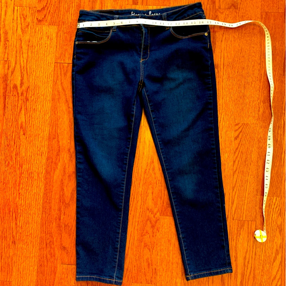 Elegant Jeans, women’s, skinny leg, size 14, dark wash